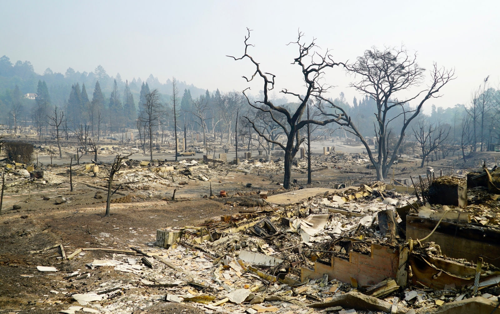 The Fountaingrove neighborhood of Santa Rosa,CA, in the days after the Tubbs Fire. iStock.com/Anne Belden